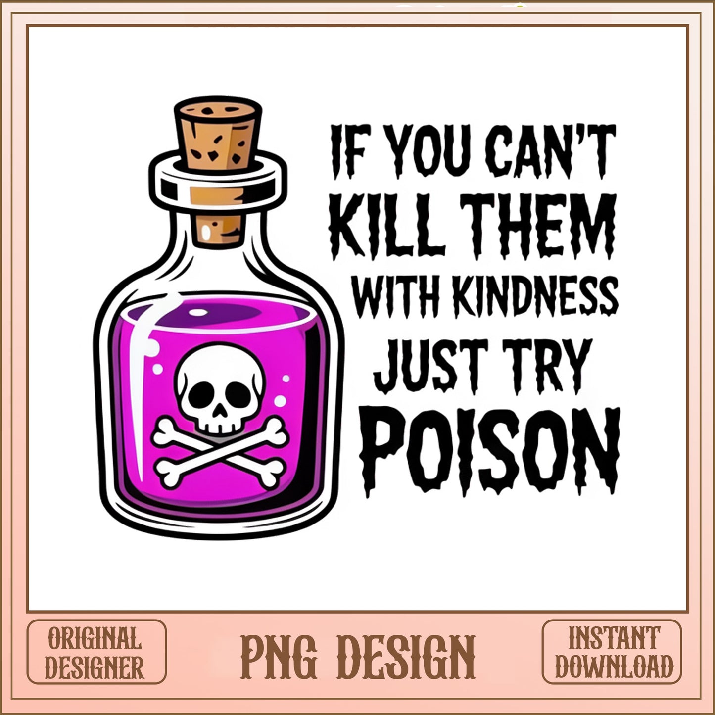 Poison Bottle Funny Halloween Quote PNG, Skull SVG PNG