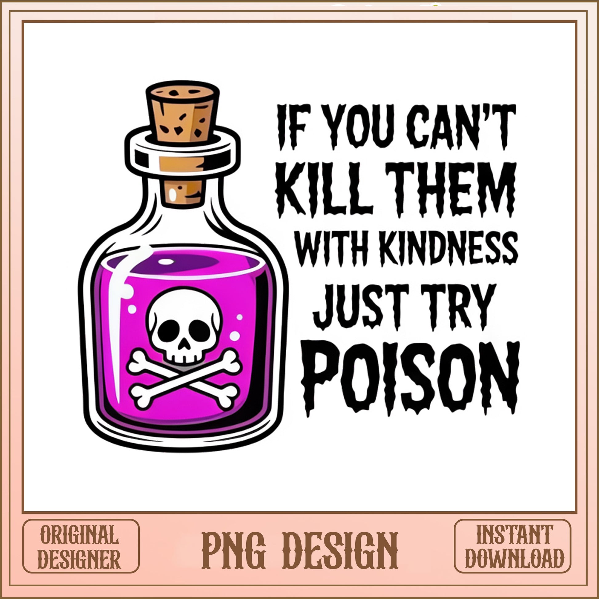 Poison Bottle Funny Halloween Quote PNG, Skull SVG PNG