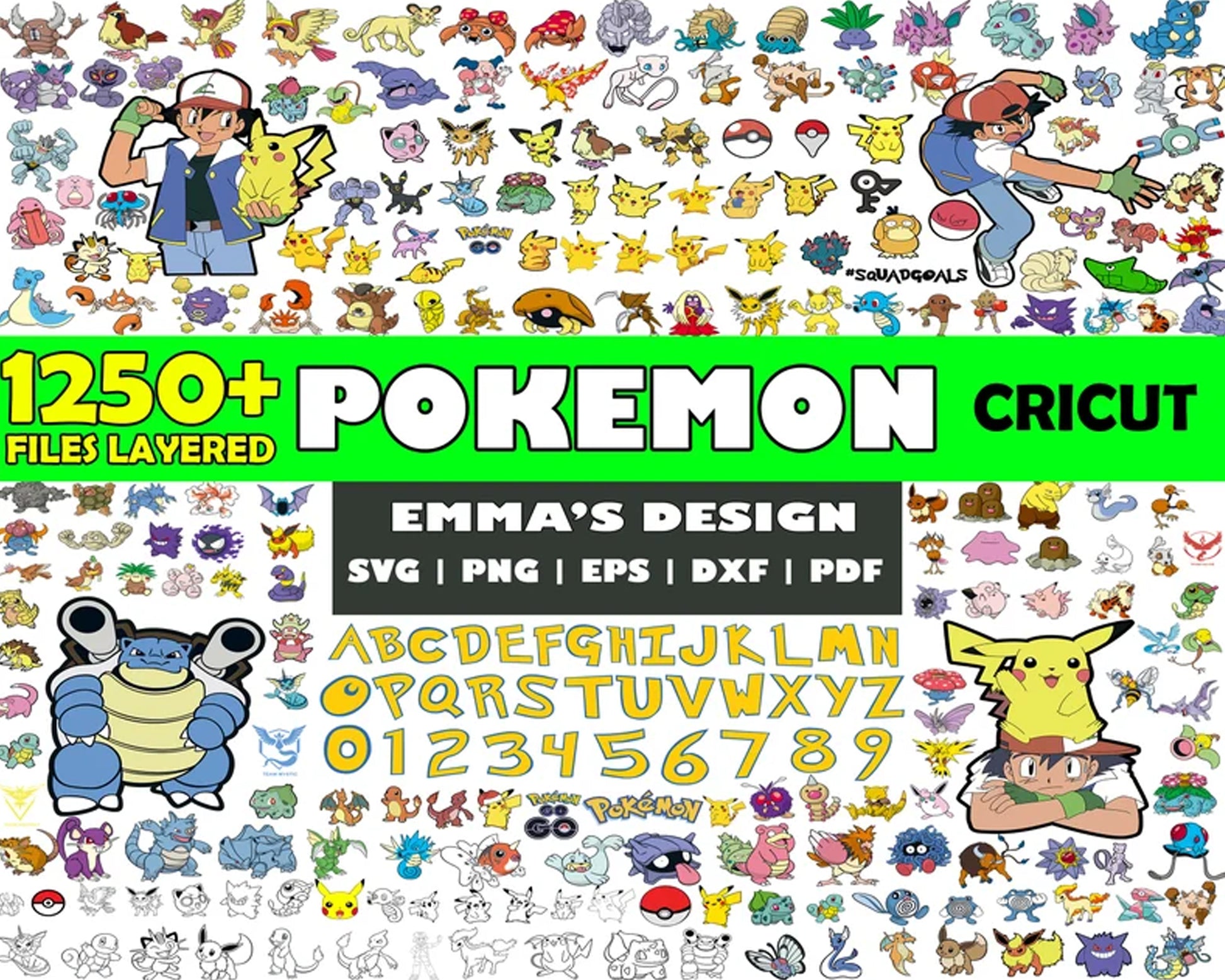 Pokemon cricut design SVG Bundle