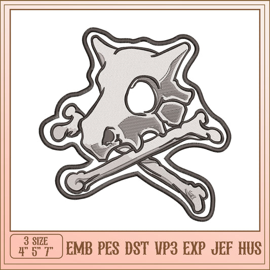 Pokemon Skull Crossbones Embroidery Design