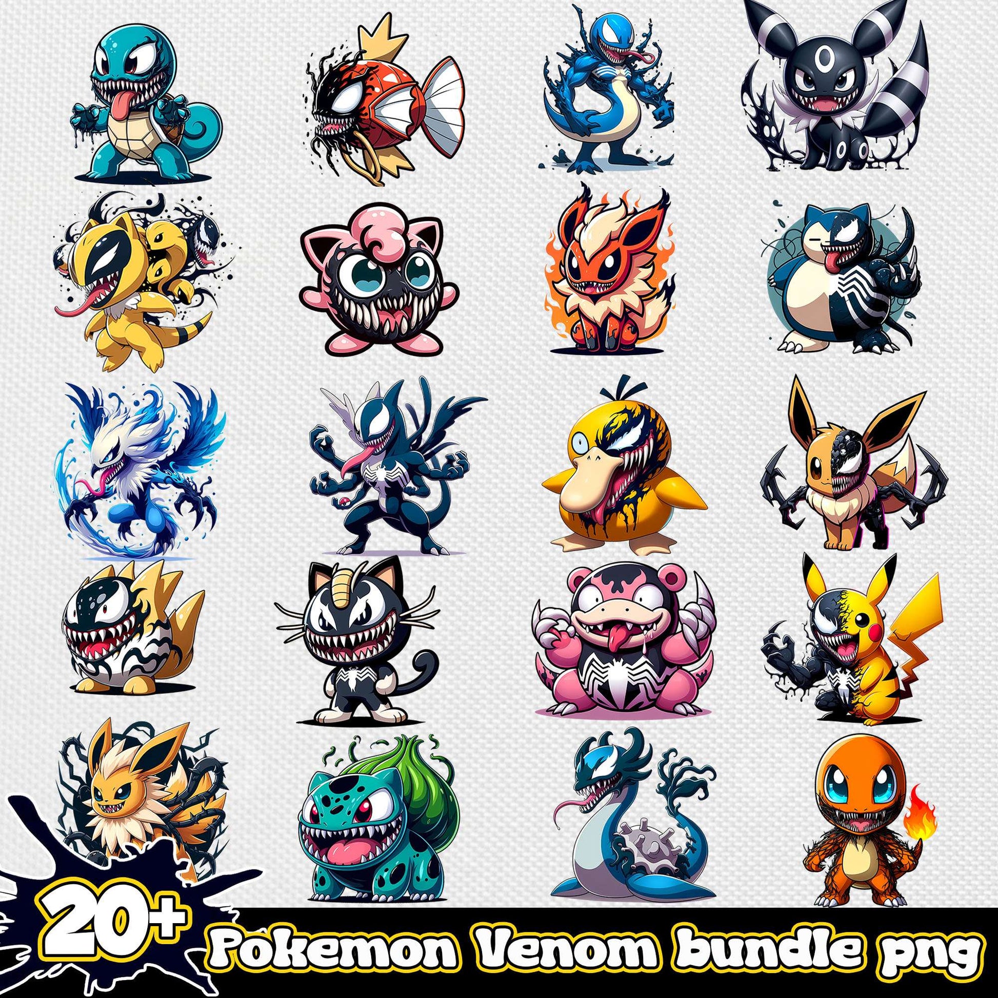 Pokemon best cosplay venom bundle png, pokemon png​, pokemon venom​ png