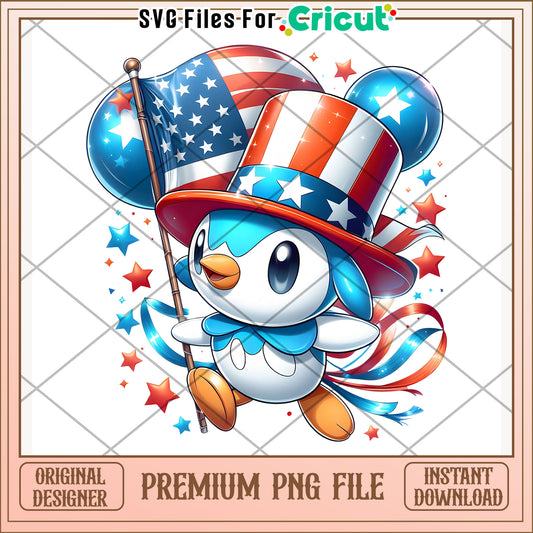 Pokemon cute character png, independence day png, 4th of july png