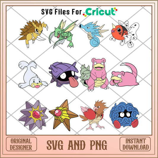 Pokemon super cute member svg , Pikachu svg bundle - Svgfileforcricut