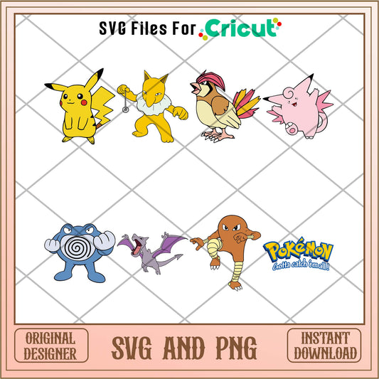 Pokemon logo movie svg bundle, Pokemon svg bundle - Svgfileforcricut