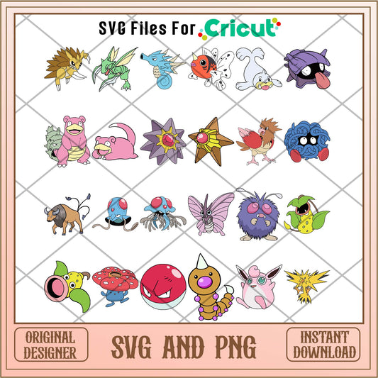 Pokemon small cute friends svg bundle, Pokemon svg - Svgfileforcricut