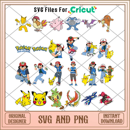 Superpower Pokemon bundle, Pokemon svg bundle - Svgfileforcricut
