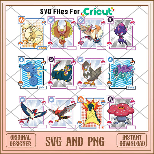 Anime Pokemon svg bundle, Pokemon cards bundle - Svgfileforcricut