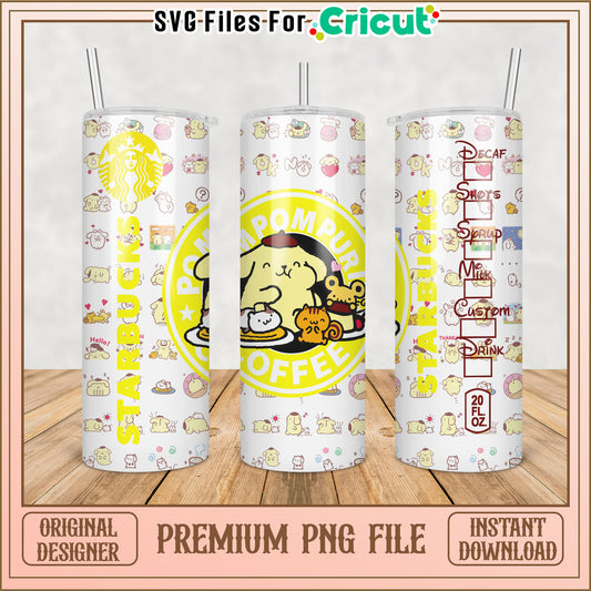 Pompompurin Starbucks Tumbler PNG