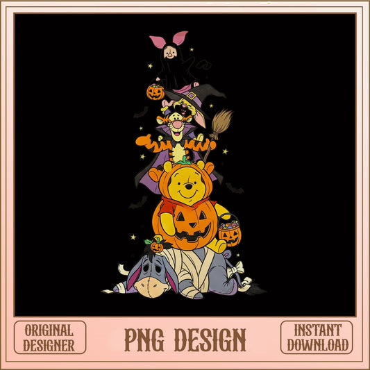 Pooh And Friends Halloween PNG, Winnie The Pooh Trick Or Treat, Disney PNG
