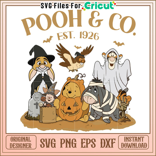 Pooh and co svg, halloween candy svg, trick or treat svg