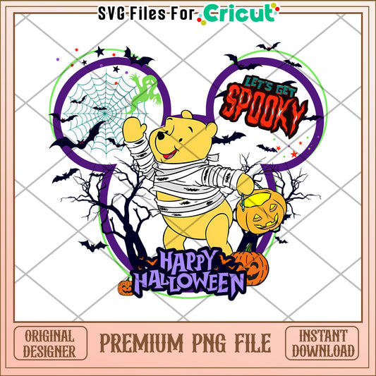 Pooh happy halloween png, halloween​ costumes png, halloween store png