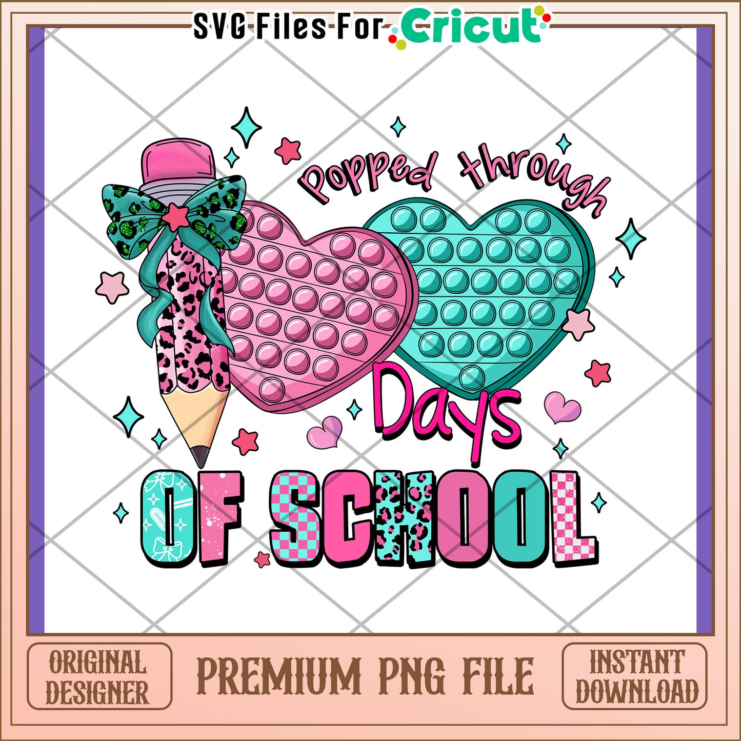Popped Through Days of School PNG