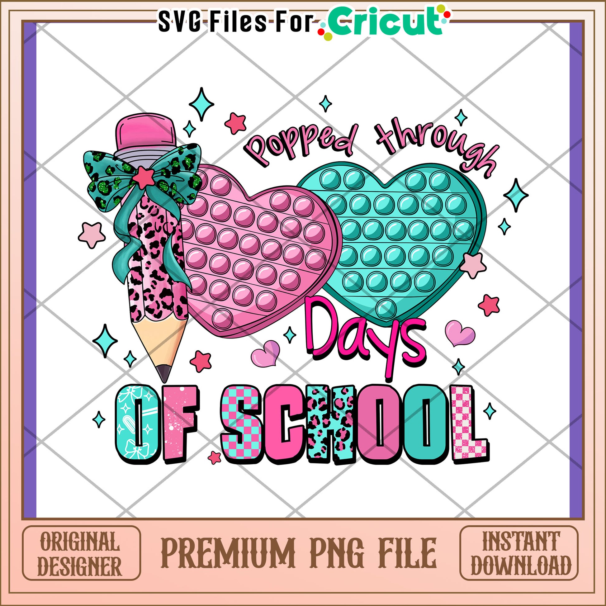 Popped Through Days of School PNG