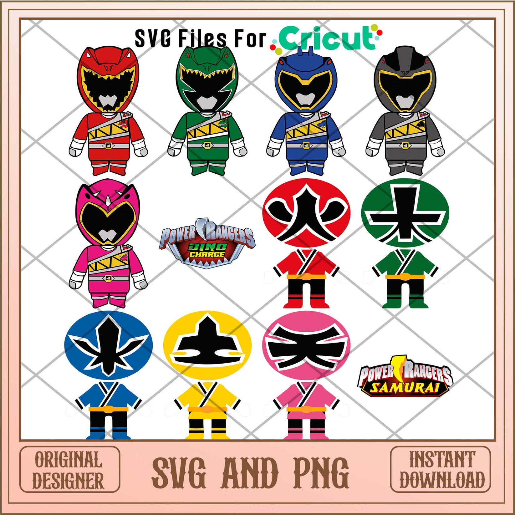 Power Rangers dinosamurai svg bundle – svg files for cricut