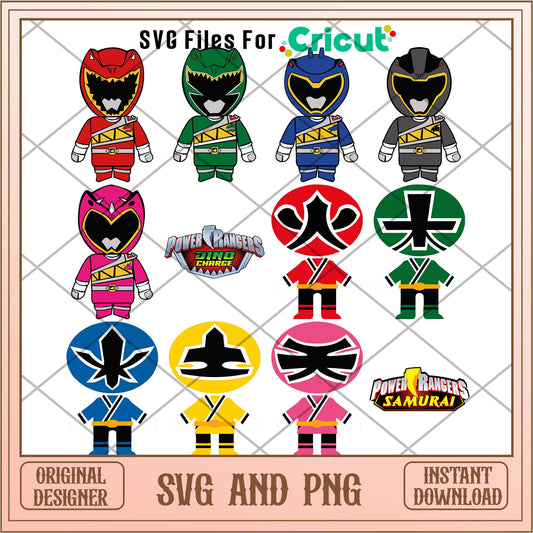 Power Rangers dinosamurai svg bundle 