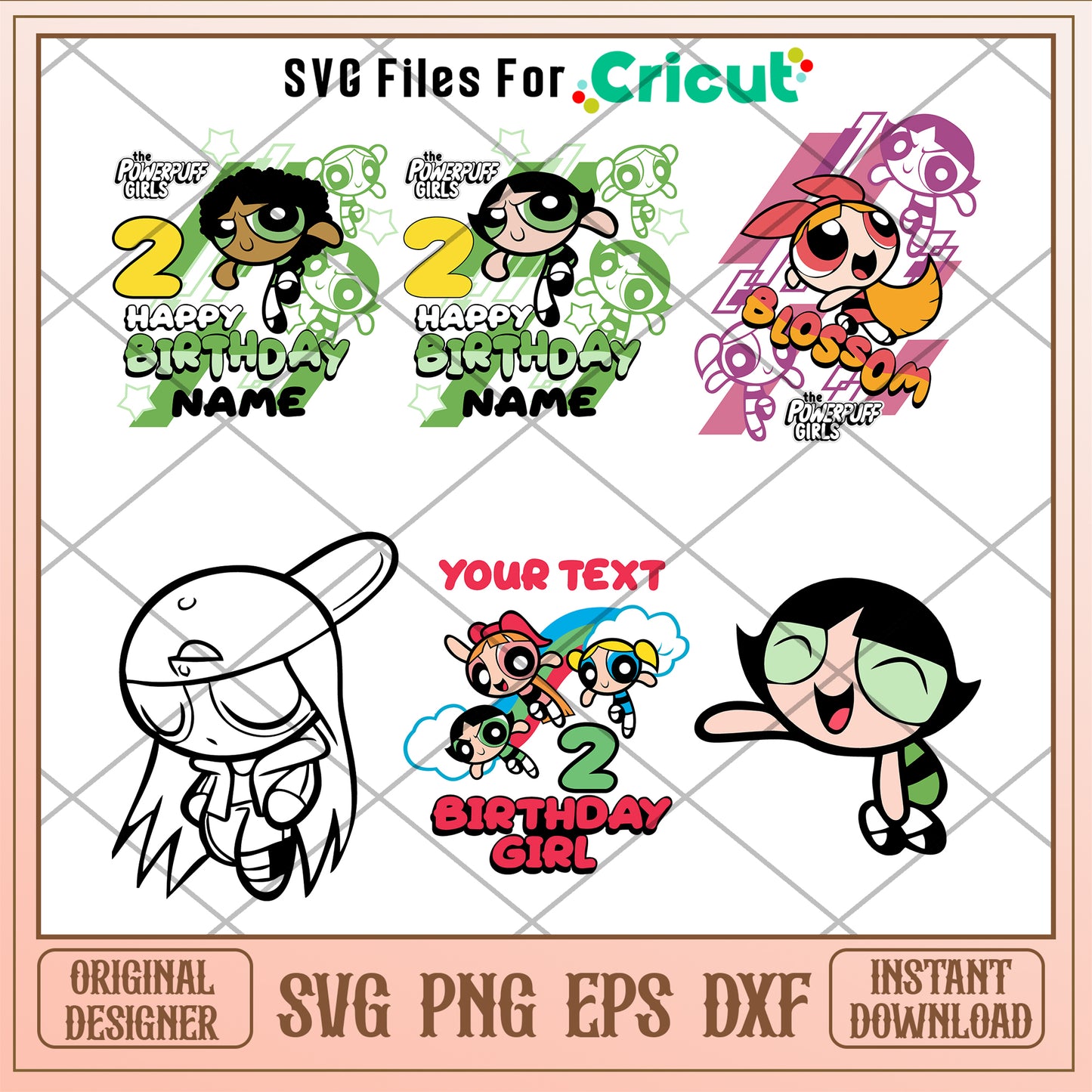 Powerpuff Girls Birthday SVG Bundle