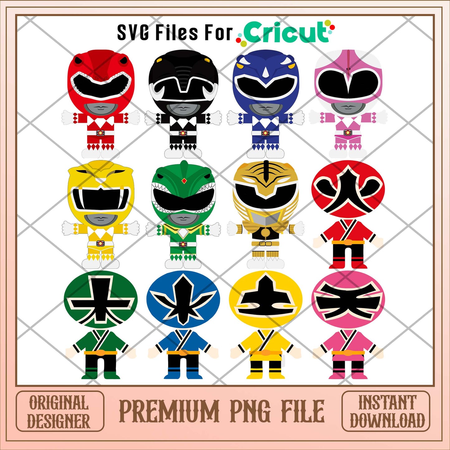 Power rangers characters png bundle 