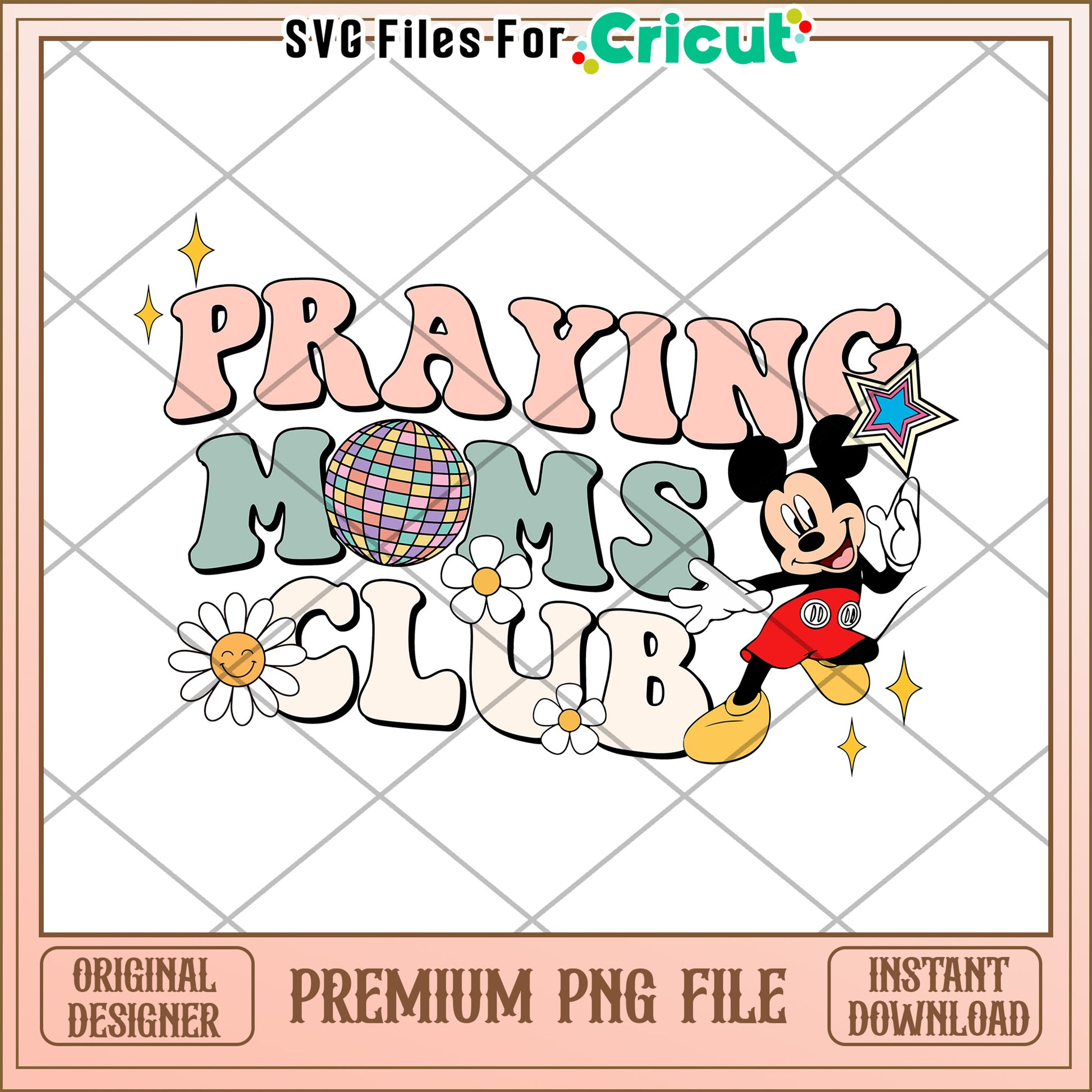 Praying Moms Club PNG Mickey Mouse