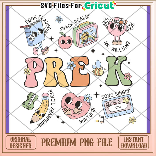 PreK Clipart PNG Instant Download
