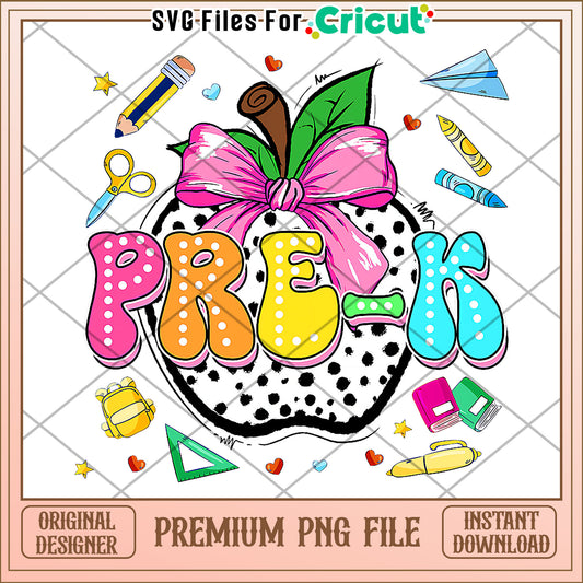 Pre k design png, back to school quote png, cute student png