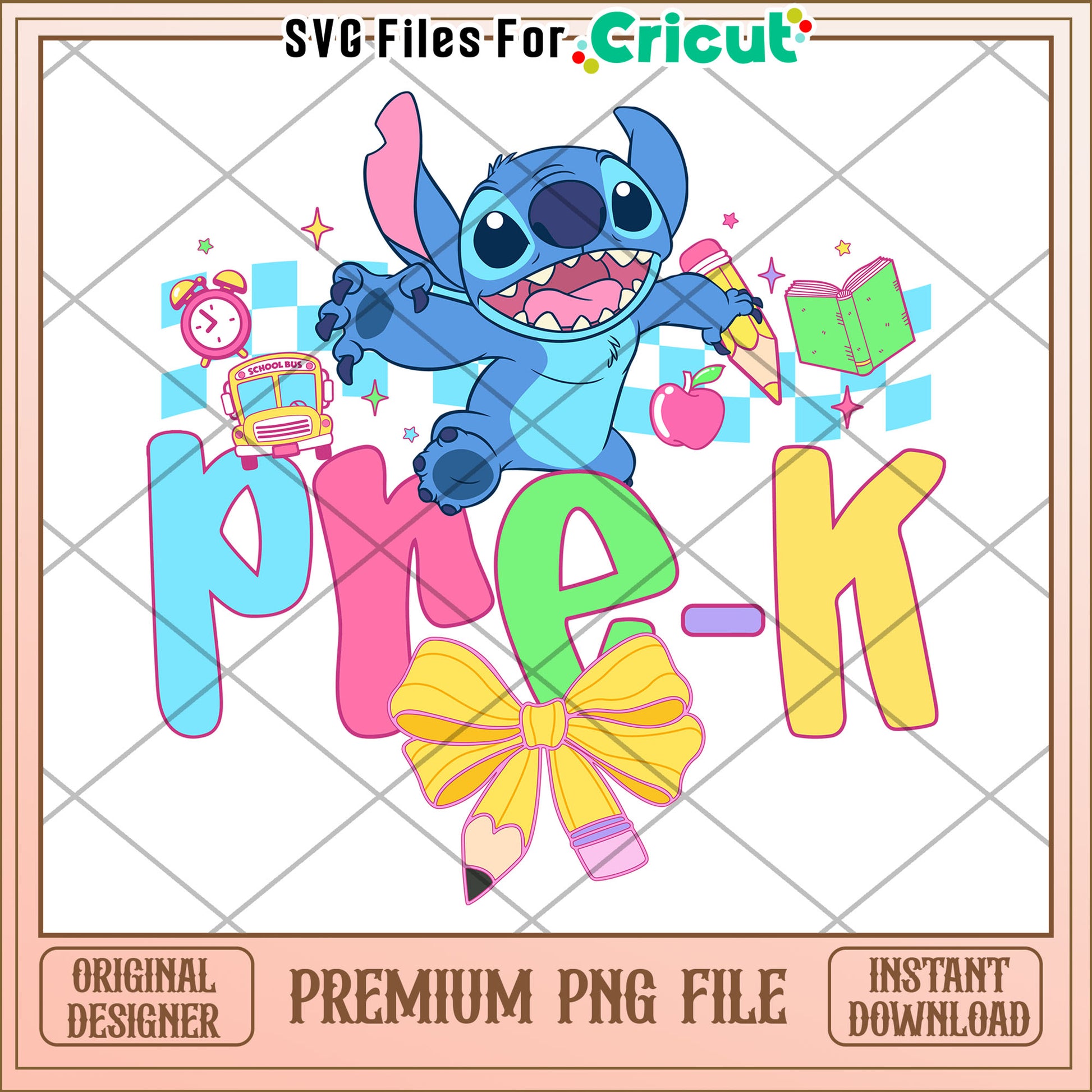 Pre k stitch school design png, back to school quote png, cute student png