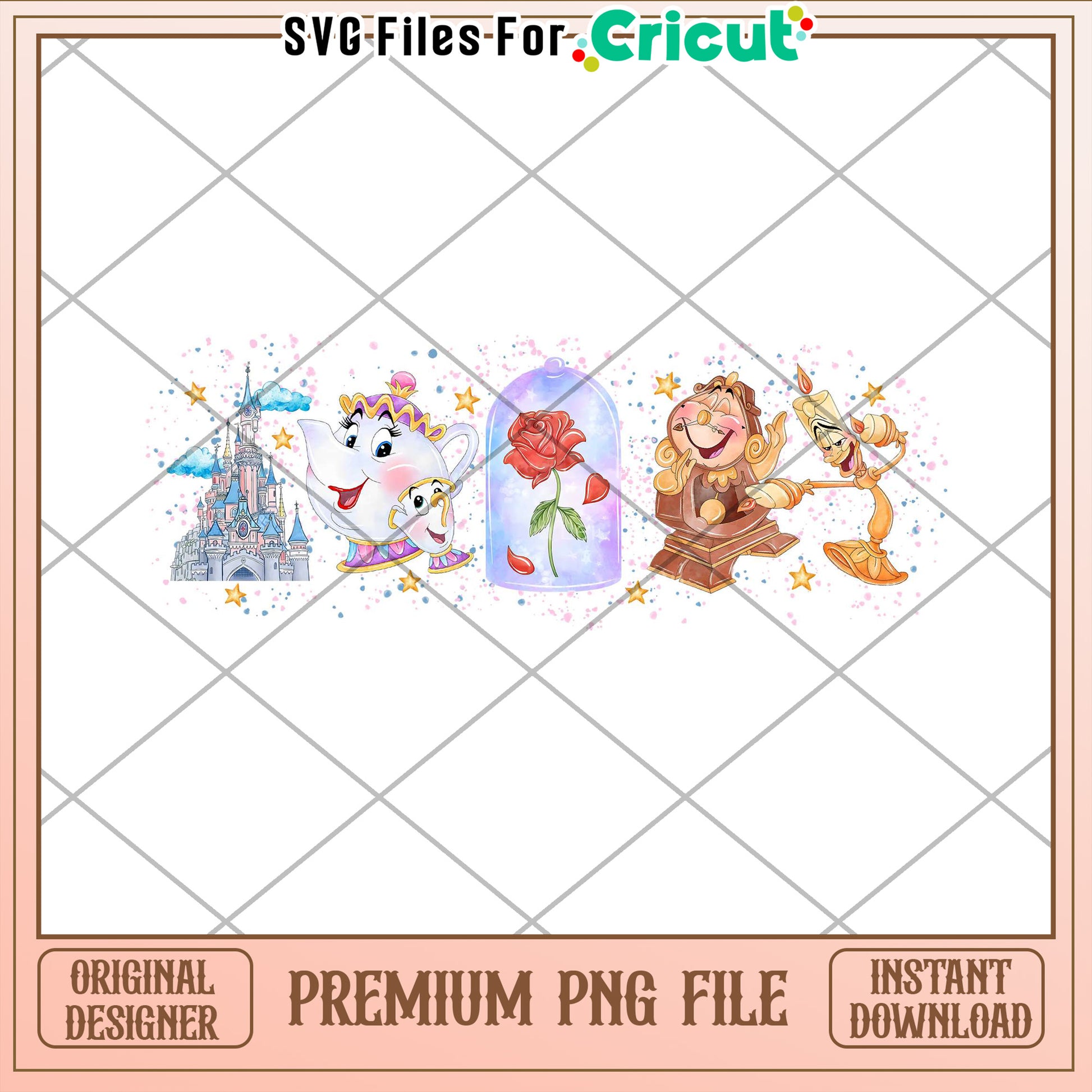 Premium Beauty and the Beast PNG File for Cricut Crafting Projects