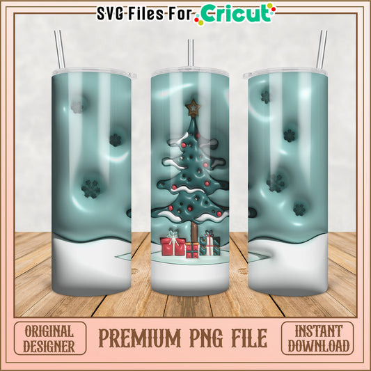 Premium Christmas Tumbler PNG File for Cricut Projects Download