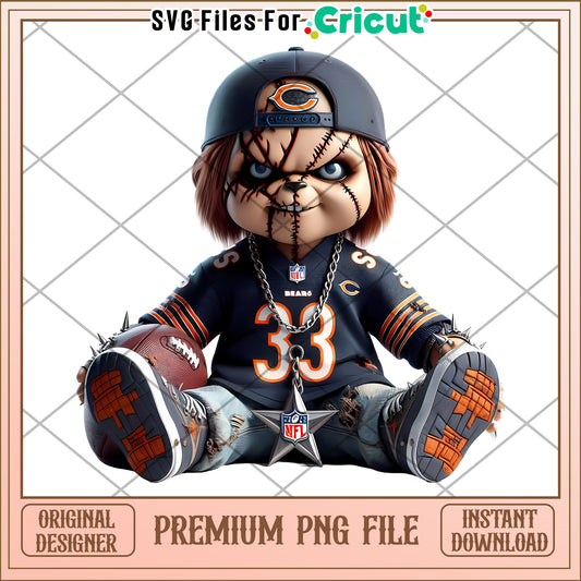 Premium Football PNG Design for Cricut, Unique Character Artwork