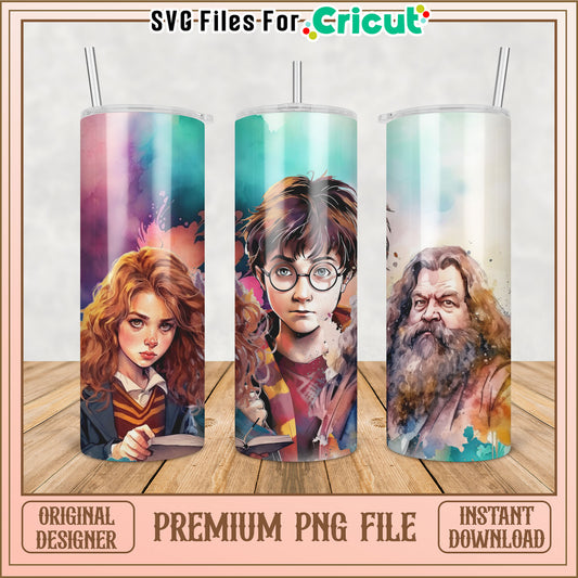 Premium Harry Potter Tumbler PNG Design for DIY Projects