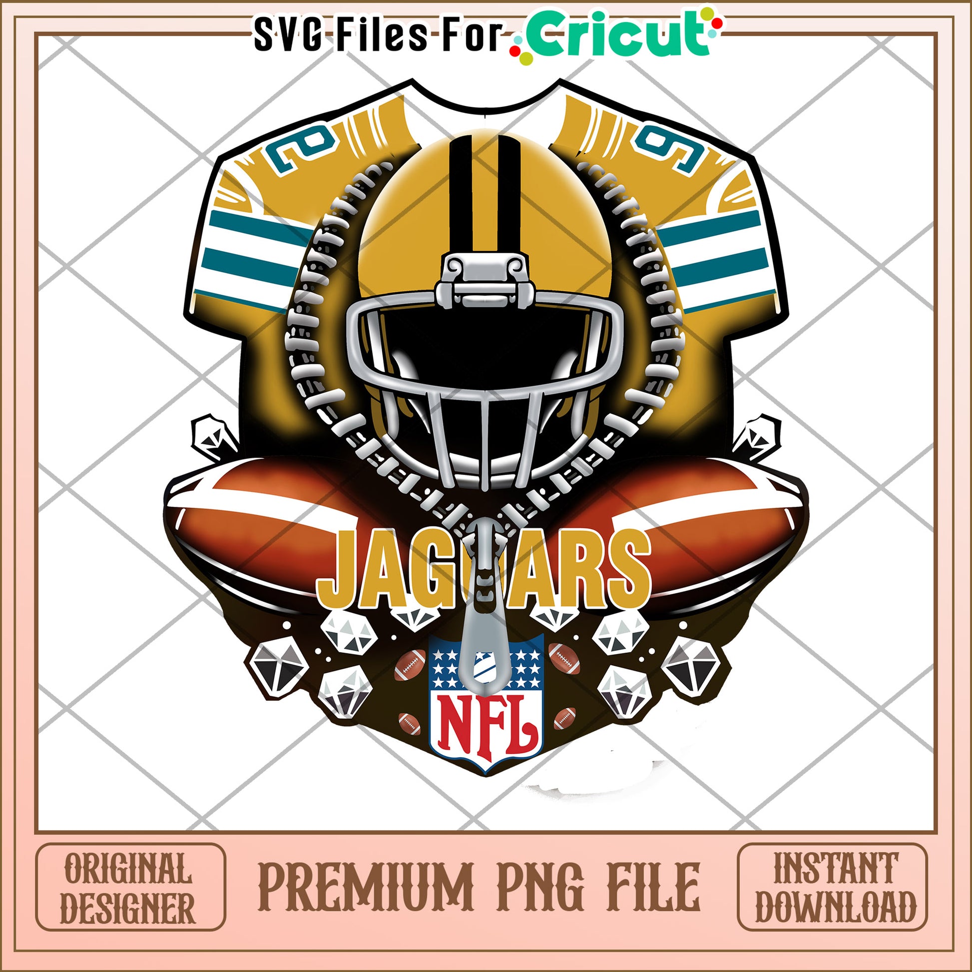 Premium Jacksonville Jaguars Football PNG, Perfect for Cricut Crafts