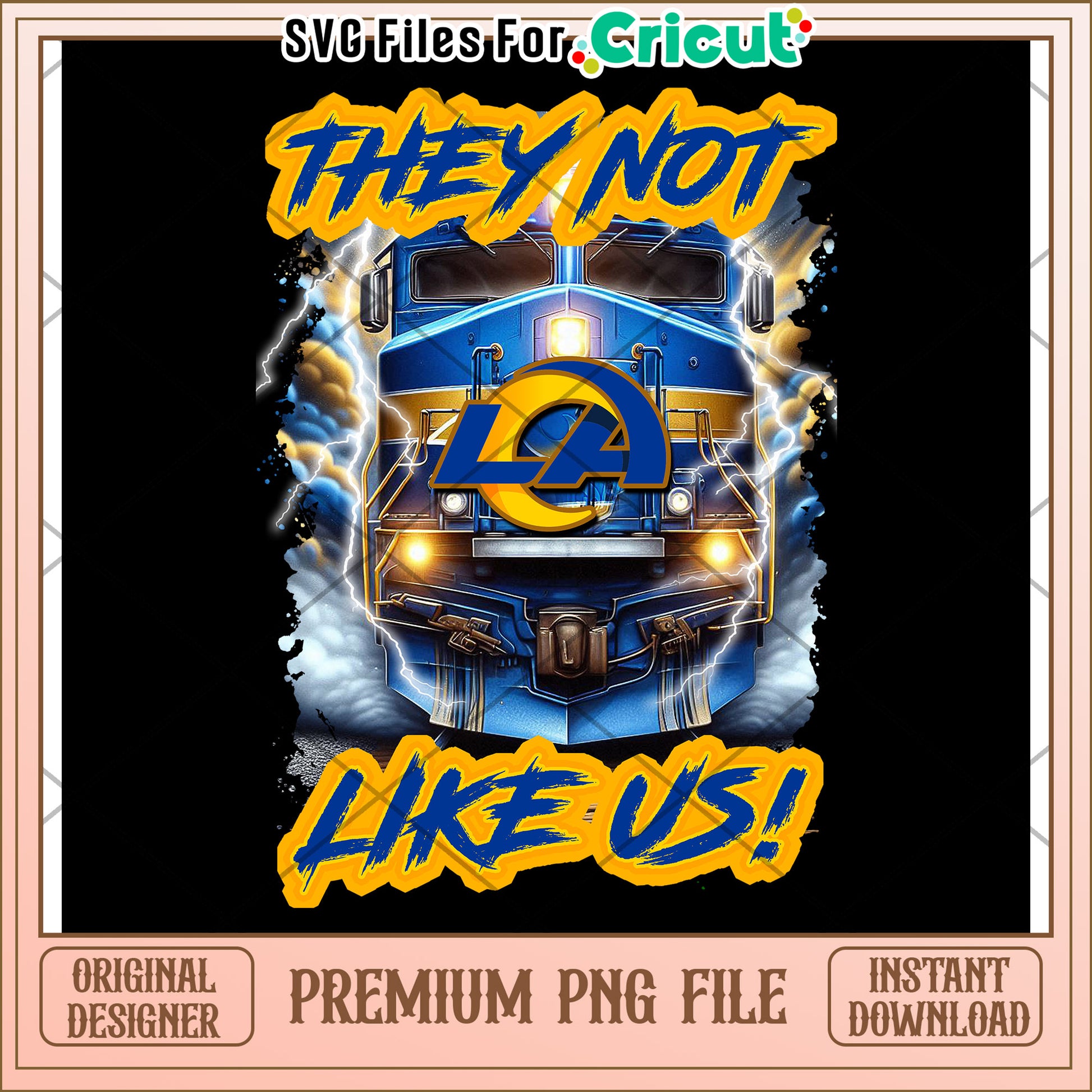 Premium LA Train Design PNG File, Instant Download for Cricut Use