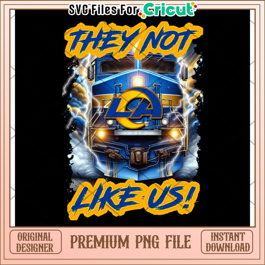 Premium LA Train Design PNG File, Instant Download for Cricut Use