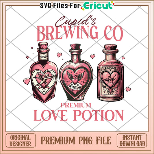 Premium Love Potion PNG Valentines Design