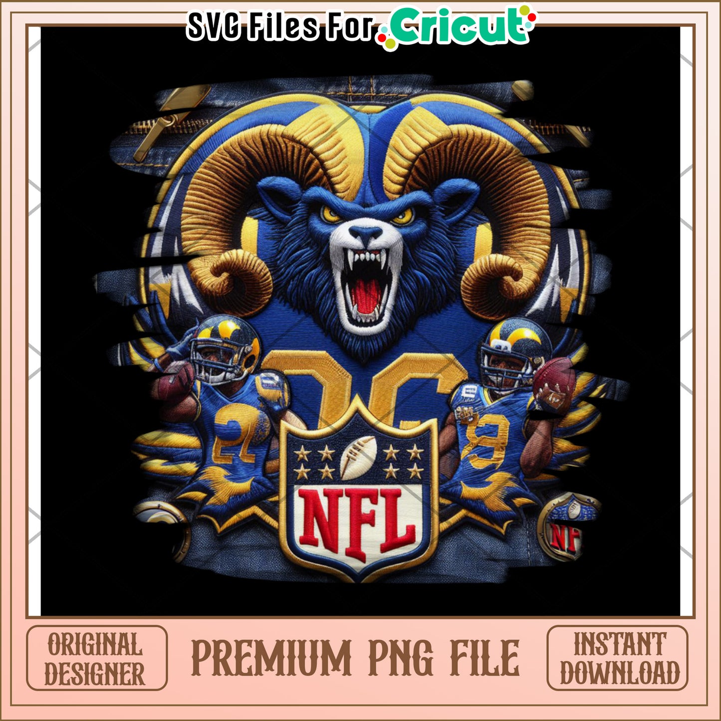 Premium NFL PNG File for Cricut, Unique Design for Fans