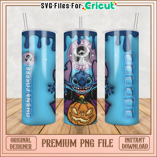Premium Ohana Coffee Tumbler PNG for Cricut Custom Designs