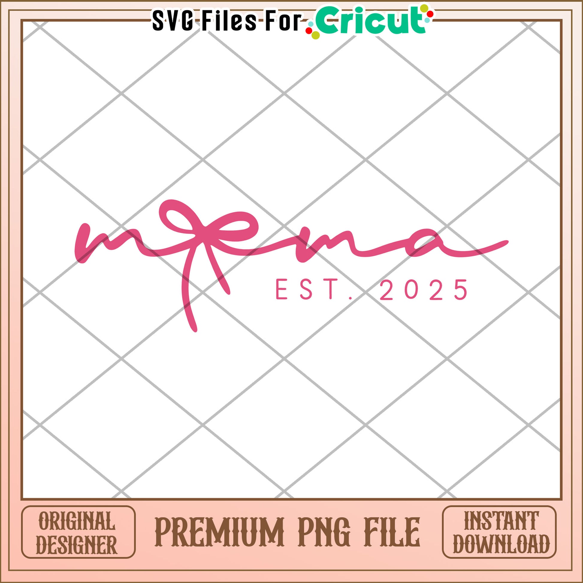 Premium PNG Design Mama Est 2025