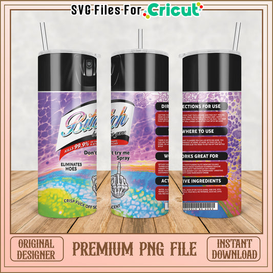 Premium PNG File for Unique Tumbler Spray Kills 99 Percent Bacteria
