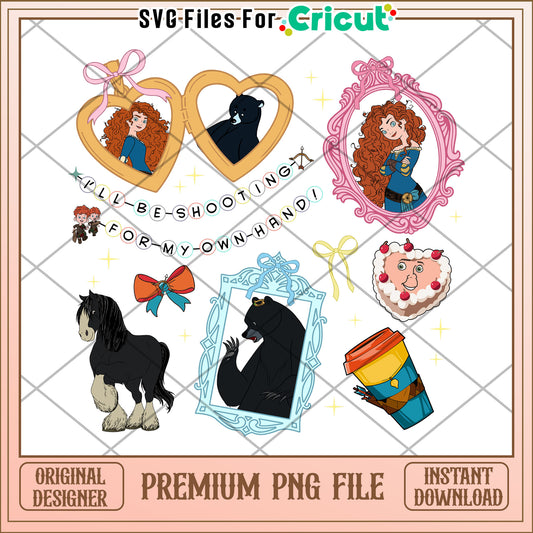 Premium PNG File of Cartoon Characters and Items for Crafting, Ideal for Personalized Projects and Creative Designs