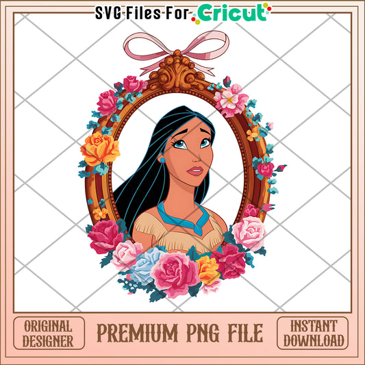 Premium PNG File of Enchanting Floral Frame Design, Instant Download Option