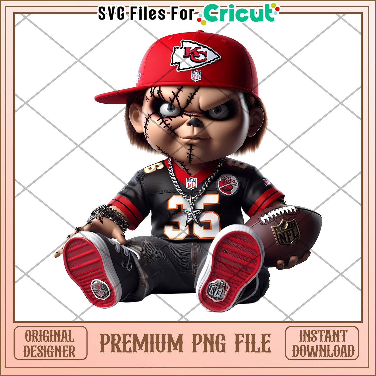 Premium PNG File of Football Character Design, Perfect for Crafts