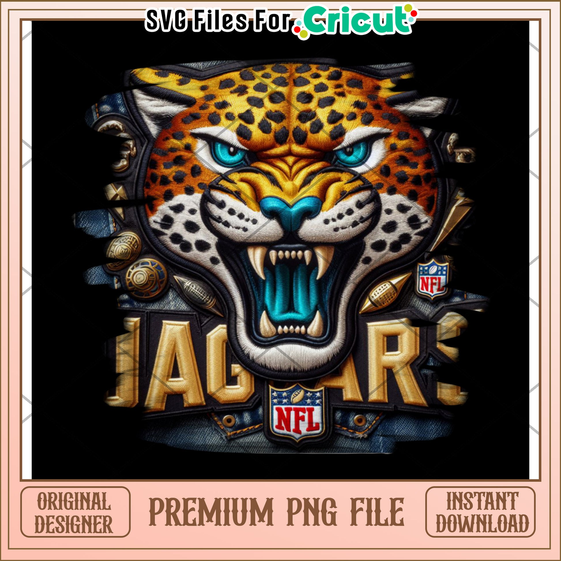 Premium PNG File of Jaguar Head Design for Crafts, Instant Download Available
