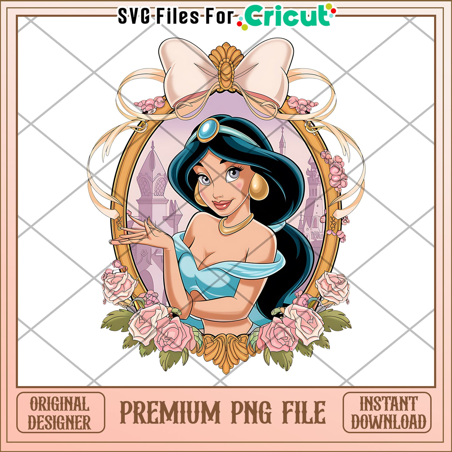 Premium PNG File of Jasmine Character Art, Instant Download Design
