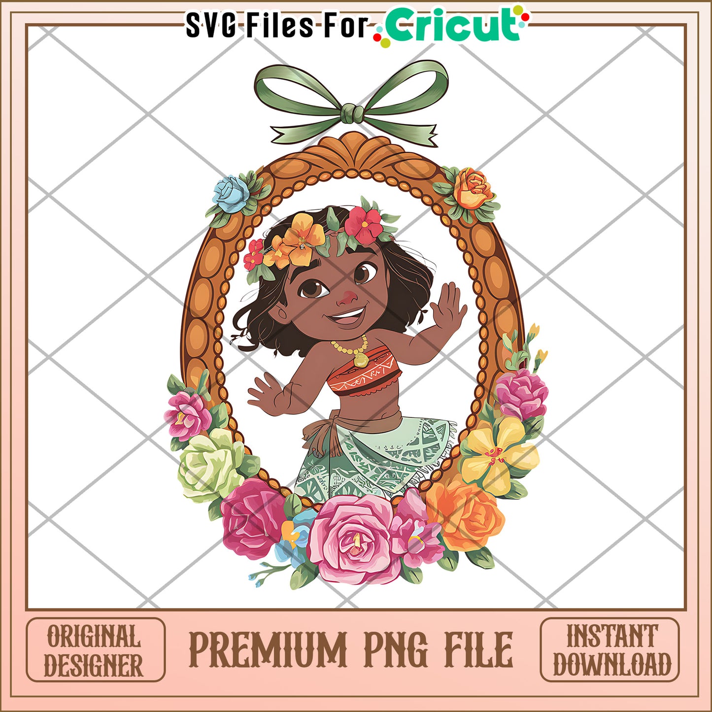 Premium PNG File with Floral Frame, Instant Download Available Here