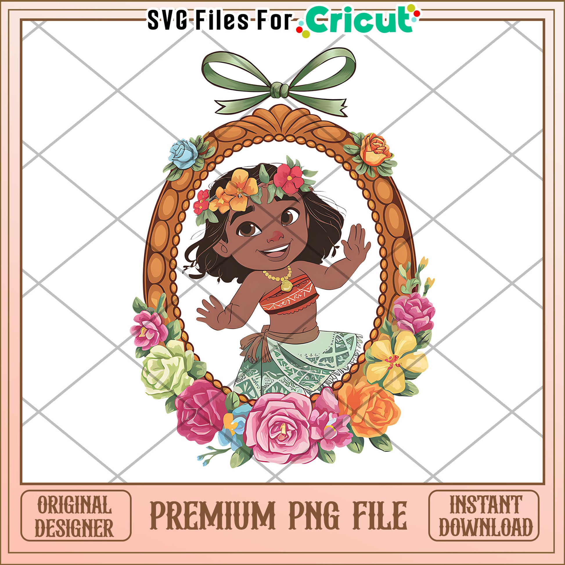 Premium PNG File with Floral Frame, Instant Download Available Here