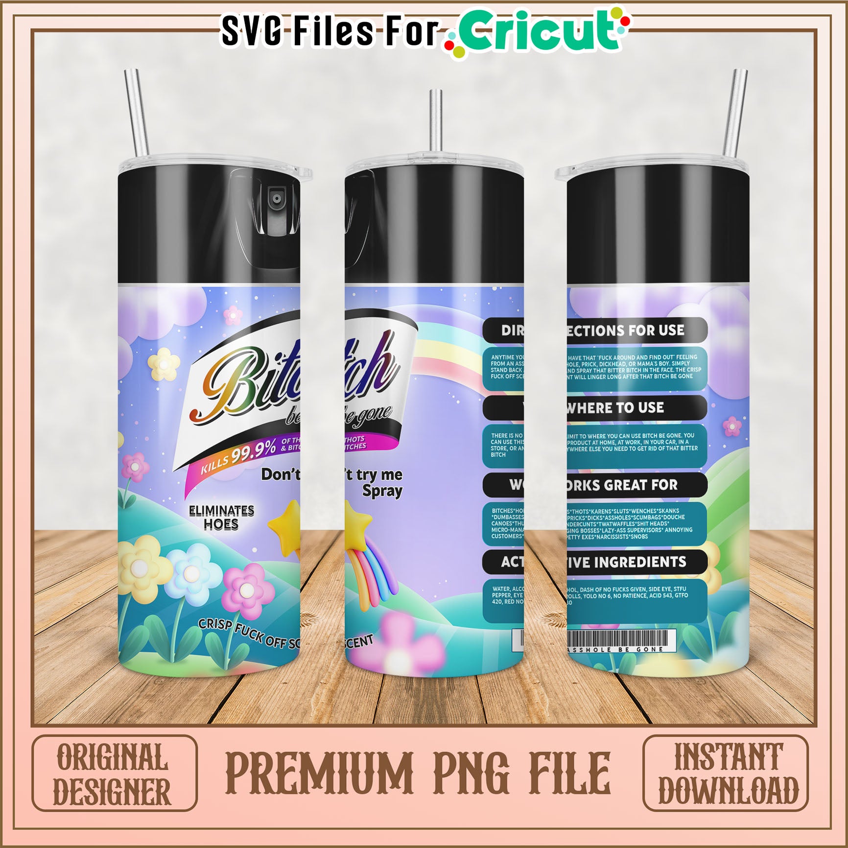 Premium PNG Tumbler Design for Cricut Buyers Instant Download