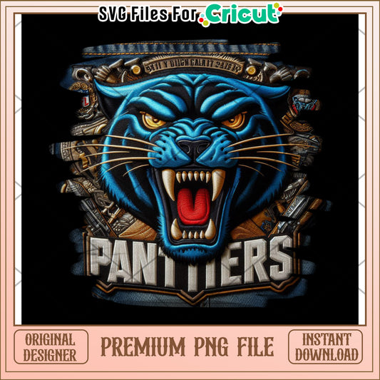 Premium Panther PNG File for Instant Download, Perfect for Cricut
