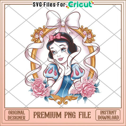 Premium Snow White PNG File for Instant Download, Ideal for Crafts