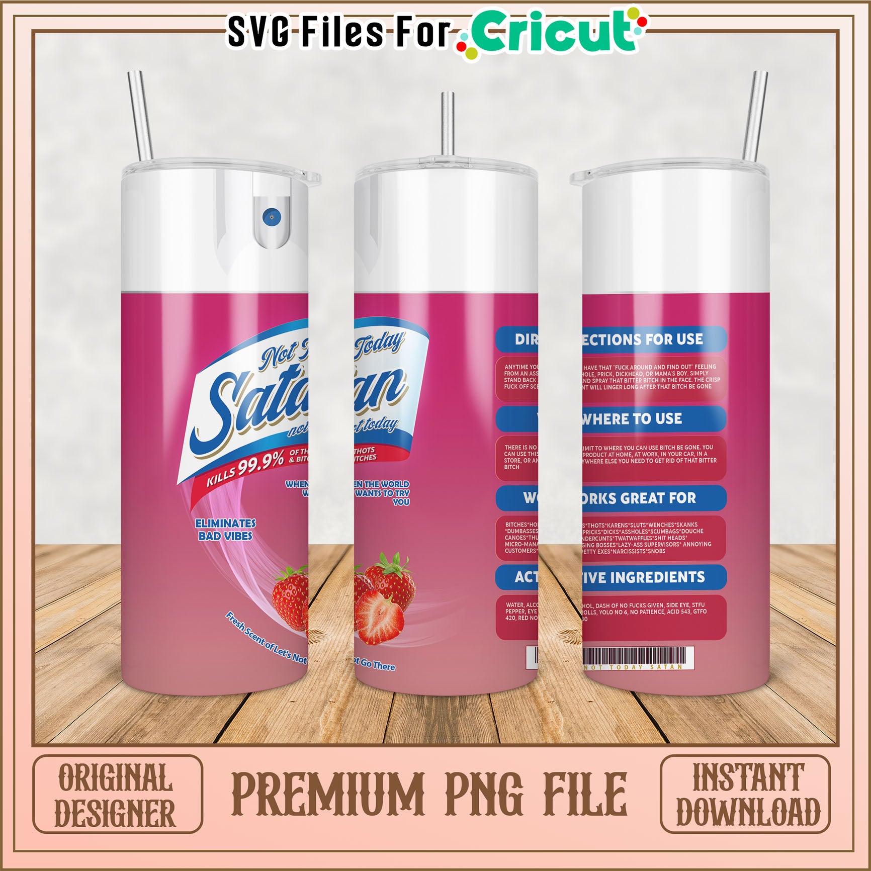 Premium Tumbler Design PNG for Cricut Crafting and DIY Projects