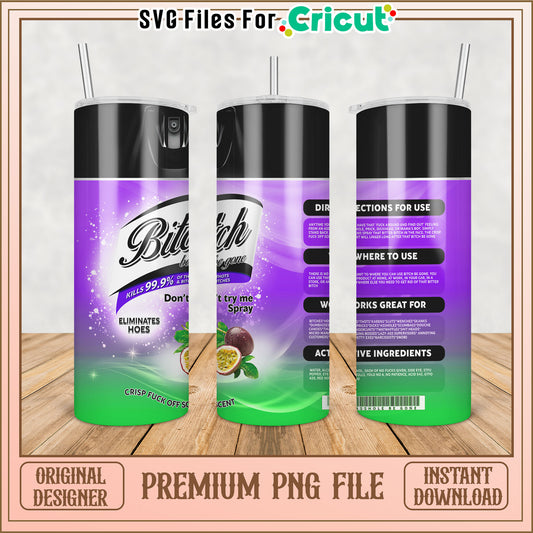 Premium Tumbler PNG File for Cricut 99 Percent Effective Spray