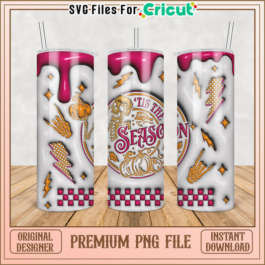 Premium Tumbler PNG File for Cricut Perfect for Seasonal Designs